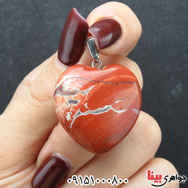 گردنبند جاسپر قرمز بسیار خوشرنگ و زیبا _کد:33871