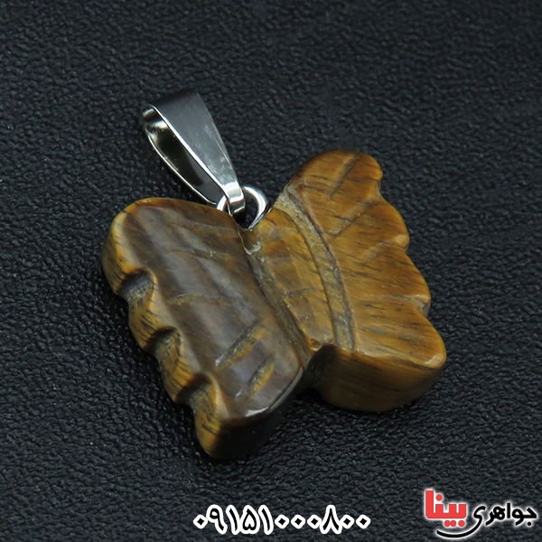 گردنبند چشم ببر بسیار شیک با طرح پروانه _کد:33882