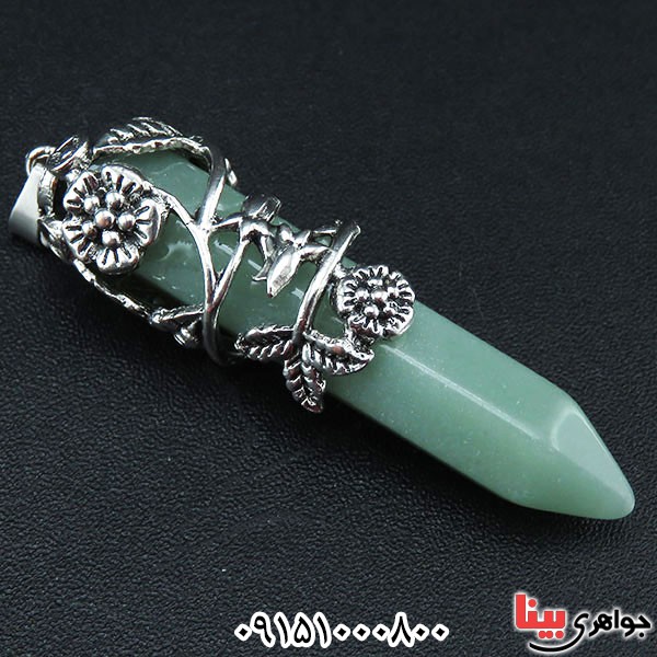 گردنبند آونتورین زیبا با طرح جذاب _کد:33897
