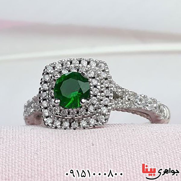 انگشتر اتمی طرح زمرد _کد:33922
