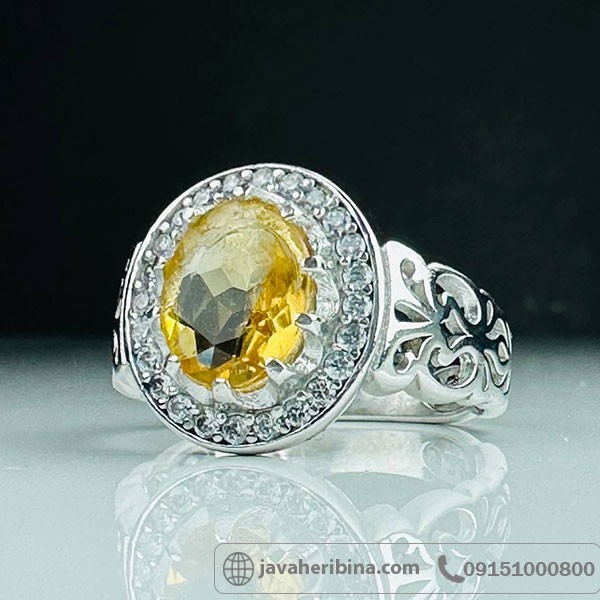 انگشتر سیترین خاص و شیک مردانه _کد:33996