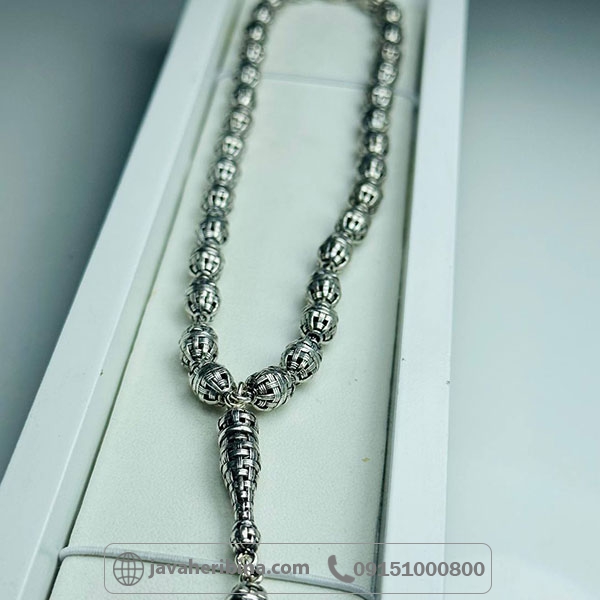 تسبیح نقره ترک بسیار زیبا و خوش دست _کد:34120