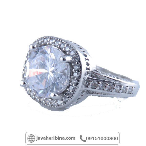 انگشتر نقره طرح حلقه ازدواج _کد:34159