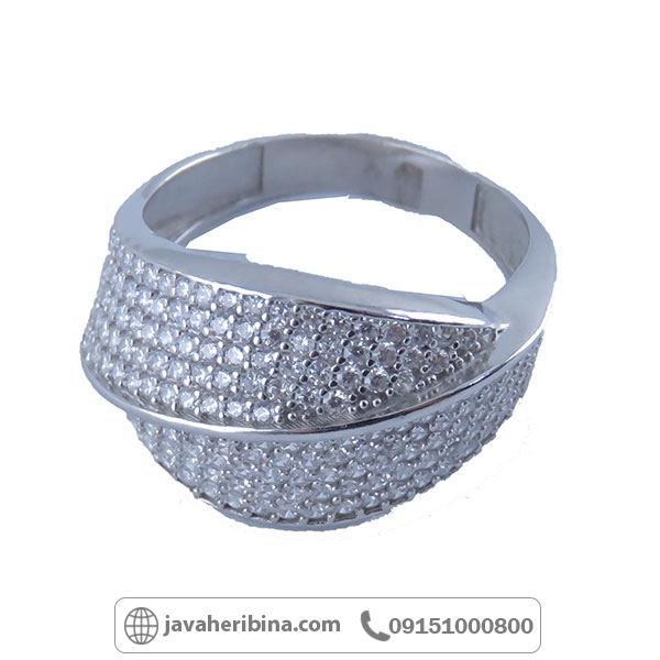 انگشتر نقره زنانه رودیوم شیک _کد:34167