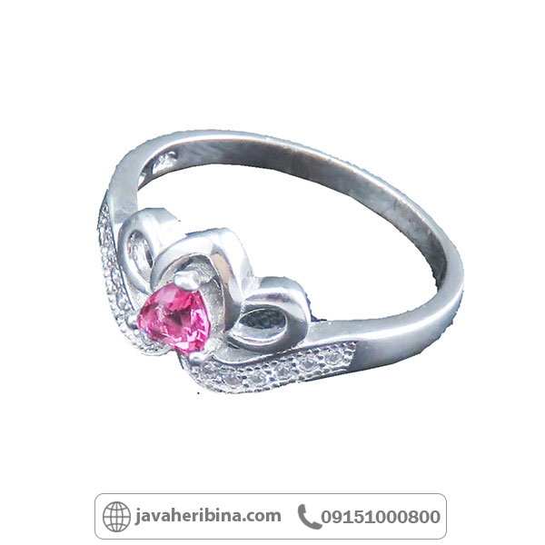 انگشتر یاقوت سرخ نقره زنانه ظریف و زیبا _کد:34198