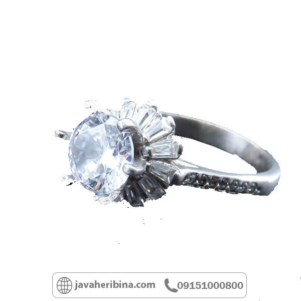 انگشتر نقره زنانه درخشان _کد:34222