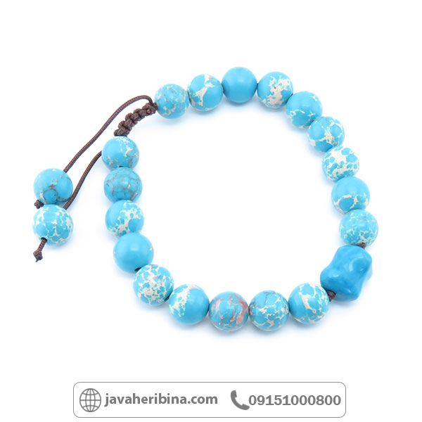 دستبند فیروزه خوش رنگ _کد:34250
