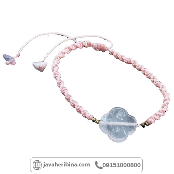 دستبند رز کوارتز زیبا _کد:34298