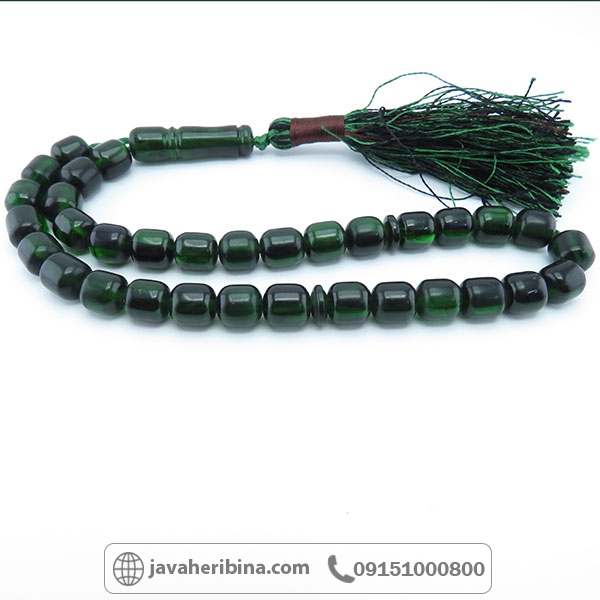 تسبیح سندلوس سبز 33 دانه _کد:34505