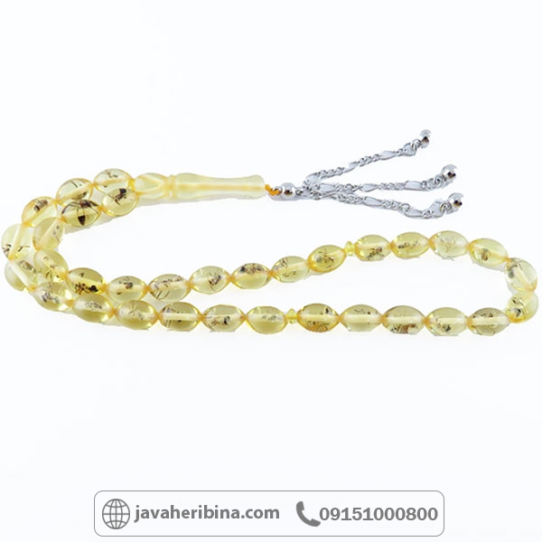 تسبیح کهربا 33 دانه حشره ای _کد:34511