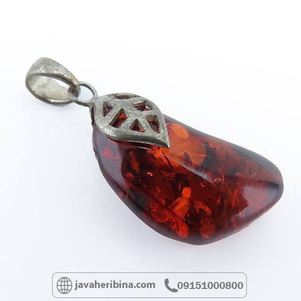 گردنبند کهربا خوش رنگ _کد:34543