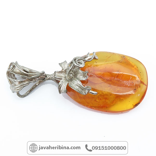 گردنبند کهربا خوش رنگ _کد:34546