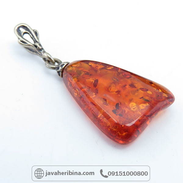 گردنبند کهربا خوش رنگ _کد:34553