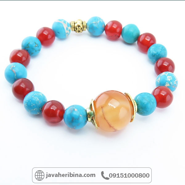 دستبند چند جواهر خوش رنگ _کد:34569