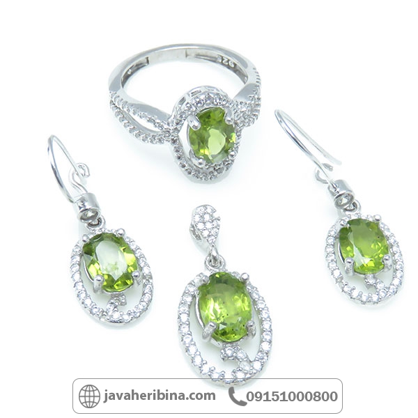 سرویس زبرجد نقره زنانه خاص _کد:34623