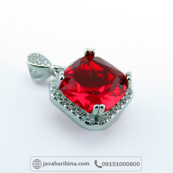 گردنبند یاقوت سرخ نقره ززنانه خوش رنگ گردنبند یاقوت سرخ نقره ززنانه خوش رنگ