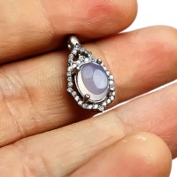 گردنبند عقیق یمنی کبود نقره زنانه _کد:34720