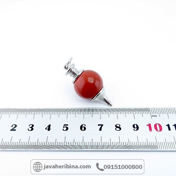 گردنبند جاسپر خوش رنگ طرح پاندولی _کد:34731