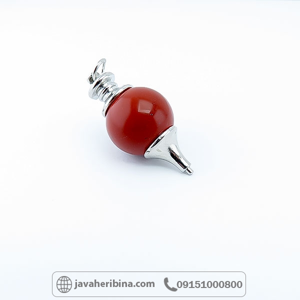 گردنبند جاسپر خوش رنگ طرح پاندولی _کد:34731