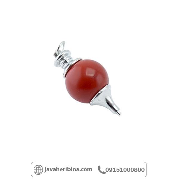 گردنبند جاسپر خوش رنگ طرح پاندولی _کد:34731