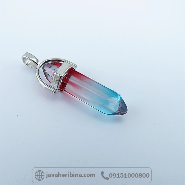گردنبند کوارتز رنگین کمان خوش رنگ _کد:34739
