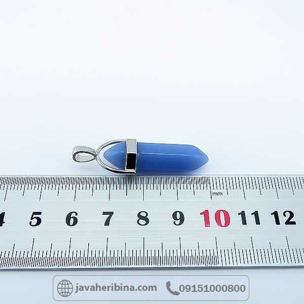گردنبند عقیق آبی با تراش خاص _کد:34741