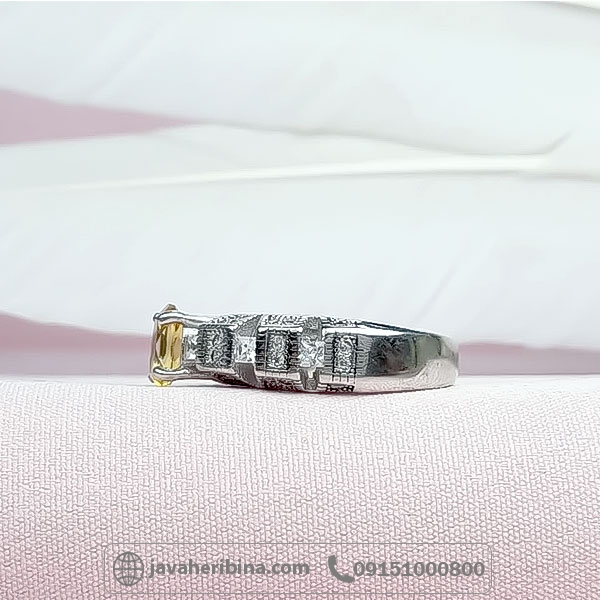 انگشتر سیترین نقره زنانه ظریف _کد:34743
