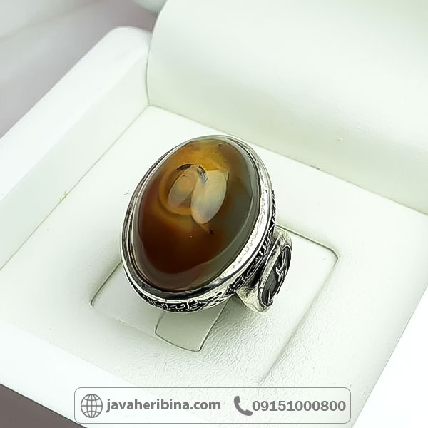 انگشتر عقیق یمنی باباقوری مردانه _کد:34746