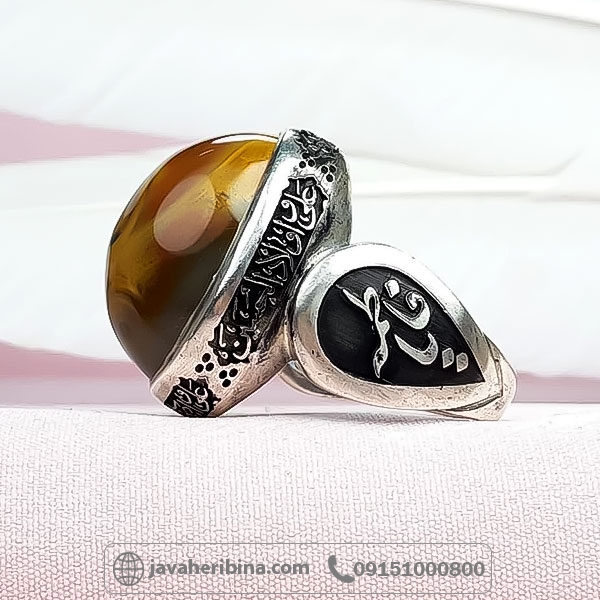 انگشتر عقیق یمنی باباقوری مردانه _کد:34746