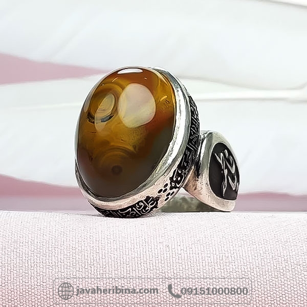 انگشتر عقیق یمنی باباقوری مردانه _کد:34746