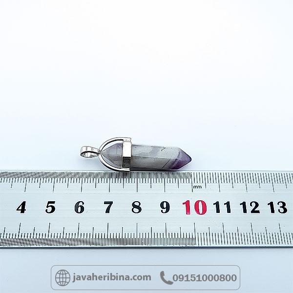 گردنبند آمتیست با تراش منشوری _کد:34758