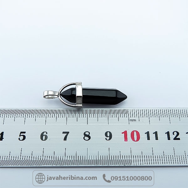 گردنبند عقیق سیاه (اونیکس) با تراش خاص _کد:34763
