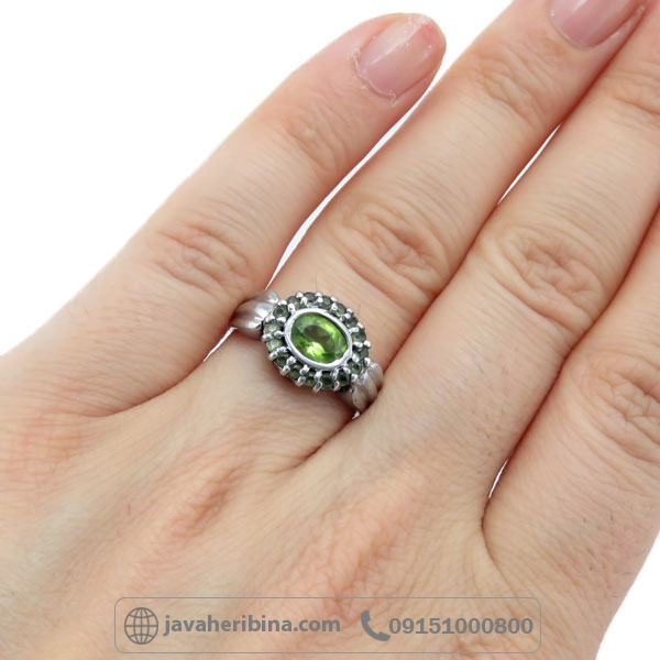 انگشتر زبرجد نقره زنانه قدمت دار _کد:34879