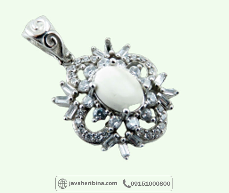 گردنبند خرمهره زنانه رودیوم خاص _کد:34881