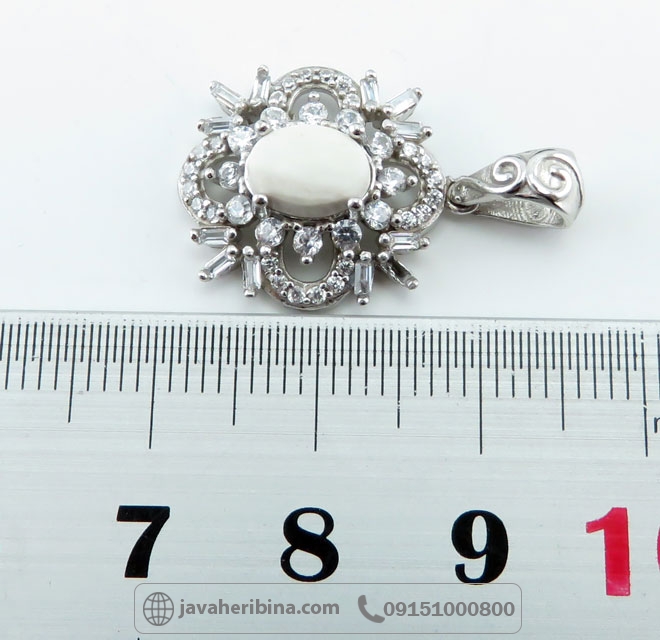 گردنبند خرمهره زنانه رودیوم خاص _کد:34881