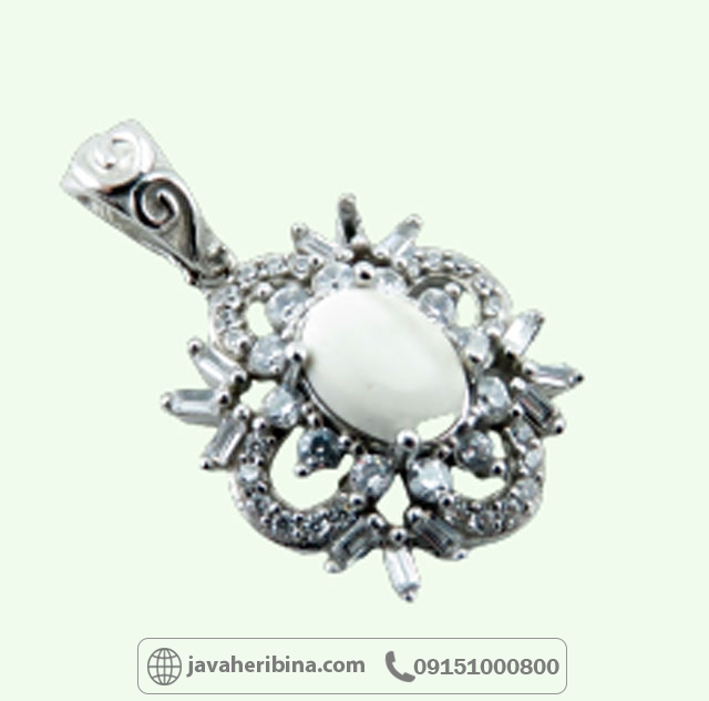 گردنبند خرمهره زنانه رودیوم خاص _کد:34881