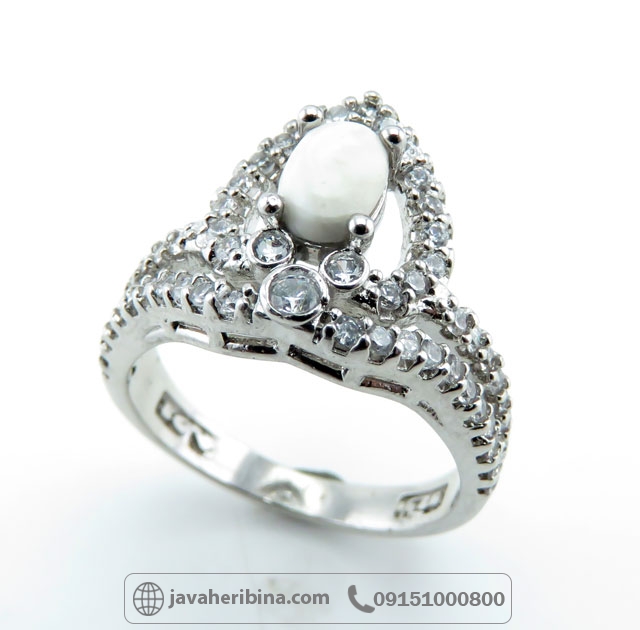 انگشتر خرمهره زنانه رودیوم شیک _کد:34884