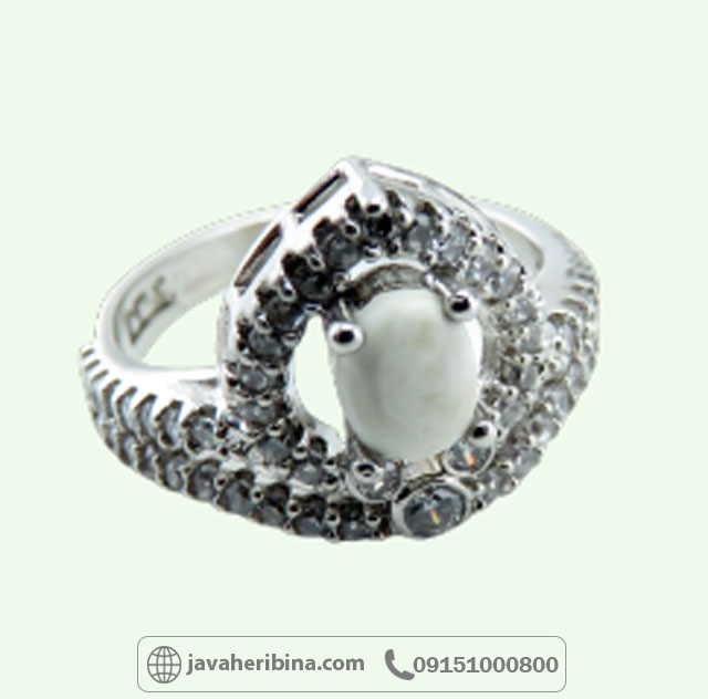 انگشتر خرمهره زنانه رودیوم شیک _کد:34884