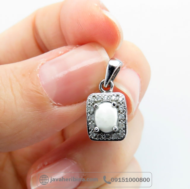 گردنبند خرمهره زنانه رودیوم ظریف و زیبا _کد:34887