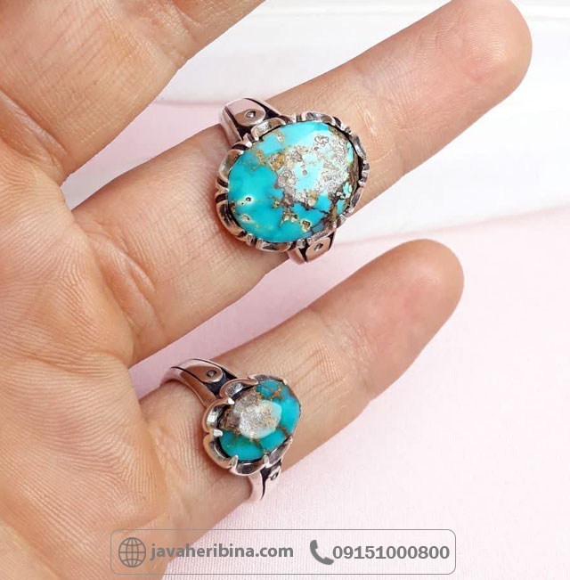 انگشتر فیروزه نیشابوری با حکاکی رب لاتذرنی فردا...جهت فرزند دار شدن_کد:34915