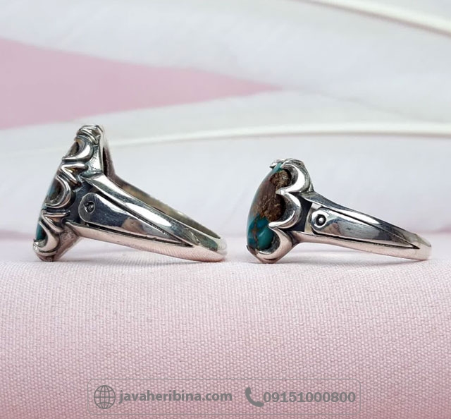 انگشتر فیروزه نیشابوری با حکاکی رب لاتذرنی فردا...جهت فرزند دار شدن_کد:34915