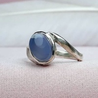 انگشتر عقیق یمنی کبود زنانه زیبا _کد:34922