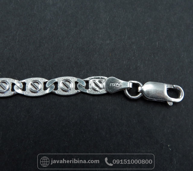دستبند نقره ایتالیایی مردانه فاخر و شیک _کد:34932