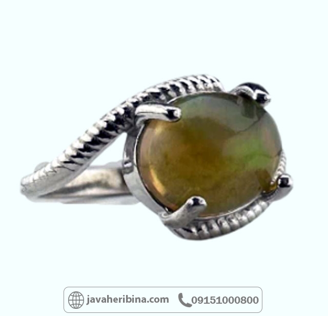 انگشتر اوپال آتشین زنانه زیبا _کد:34941