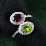 زبرجد و یاقوت گارنت زنانه _کد:34990 زبرجد و یاقوت گارنت زنانه _کد:34990