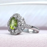 انگشتر زبرجد نقره زنانه خاص _کد:35106