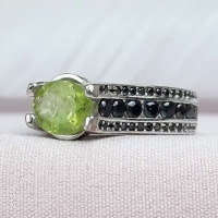 انگشتر زبرجد نقره زنانه _کد:35111