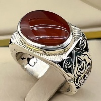انگشتر عقیق یمنی سرخ نقره مردانه دست ساز _کد:35152