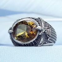 انگشتر الکساندریت نقره مردانه با مخراج نگین های مارکازیت _کد:35234