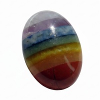 نگین انگشتر چند جواهر هفت چاکرا انرژی درمانی خوشرنگ _کد:35280